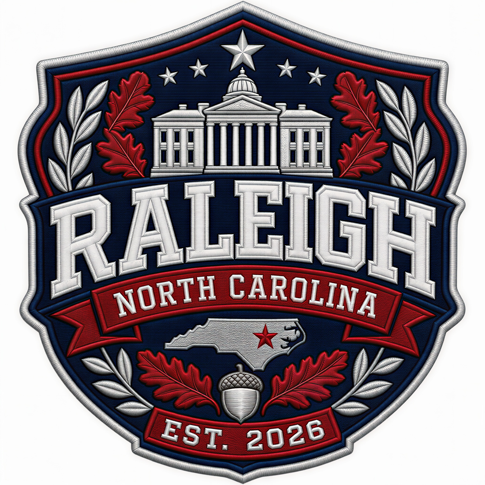 raleigh_nc_embroidered_logo (1) Premium Raleigh NC Embroidered Logo Patch